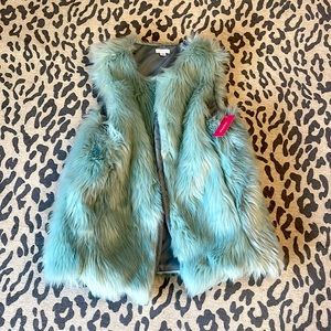 Sea Foam Green Fur Vest